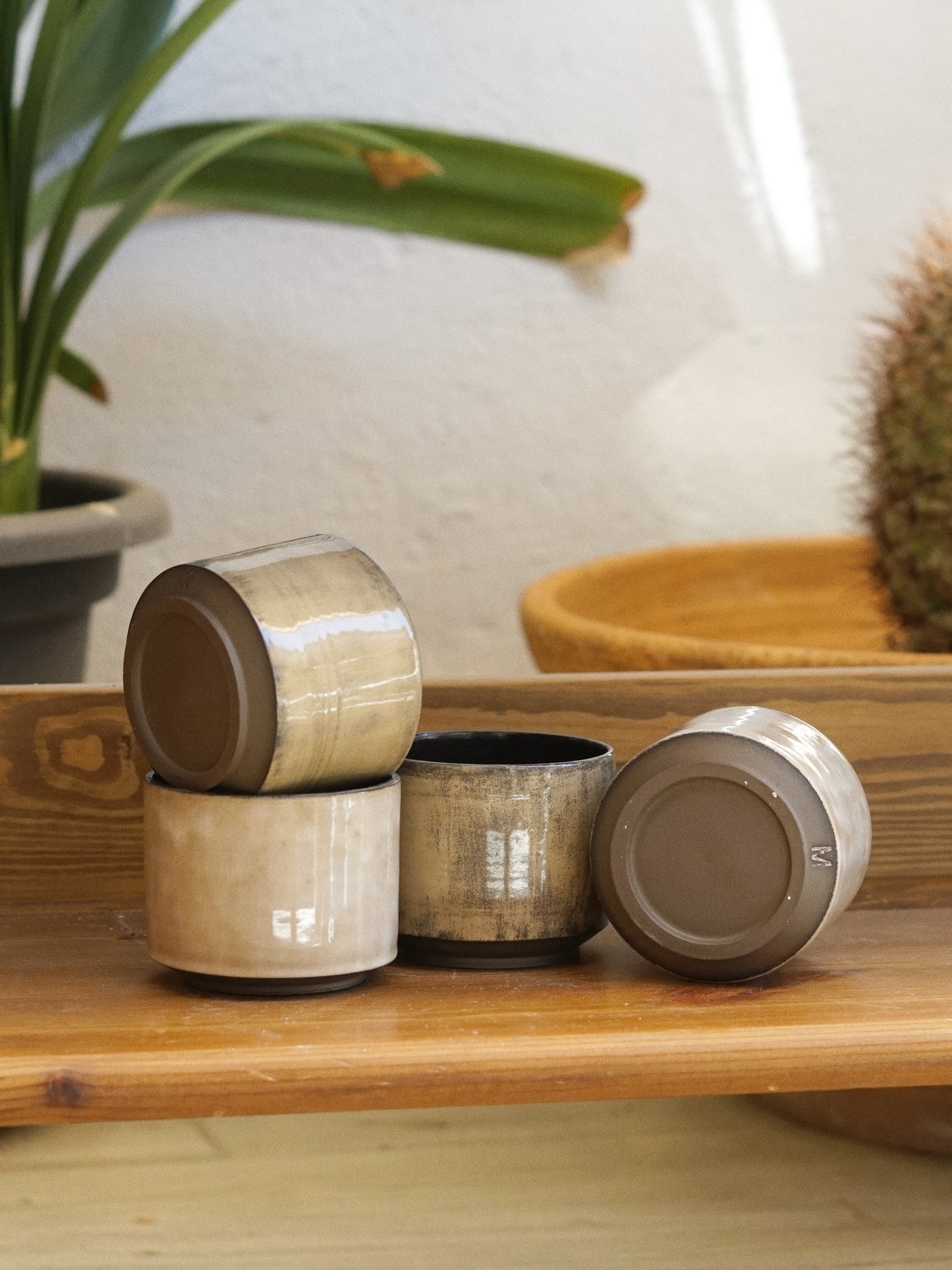 Taza apilable Crema