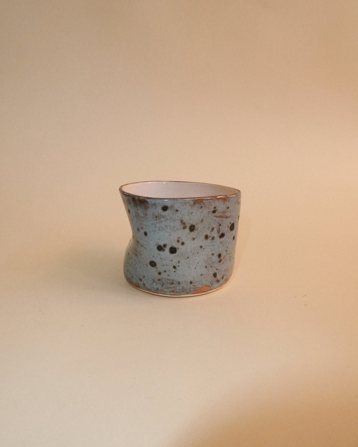 Mini portavelas decorativo cerámica irregular