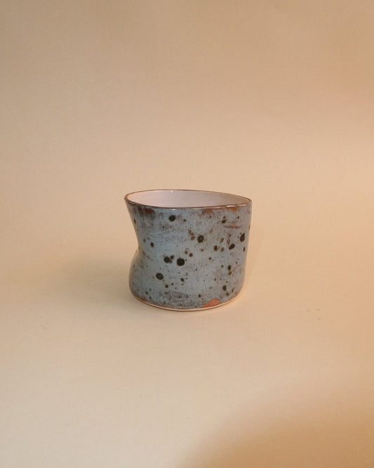 Mini portavelas decorativo cerámica irregular